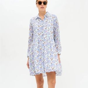 OLIPHANT LONG SLEEVE SHIRT DRESS MINI- LUCIA BLUE
